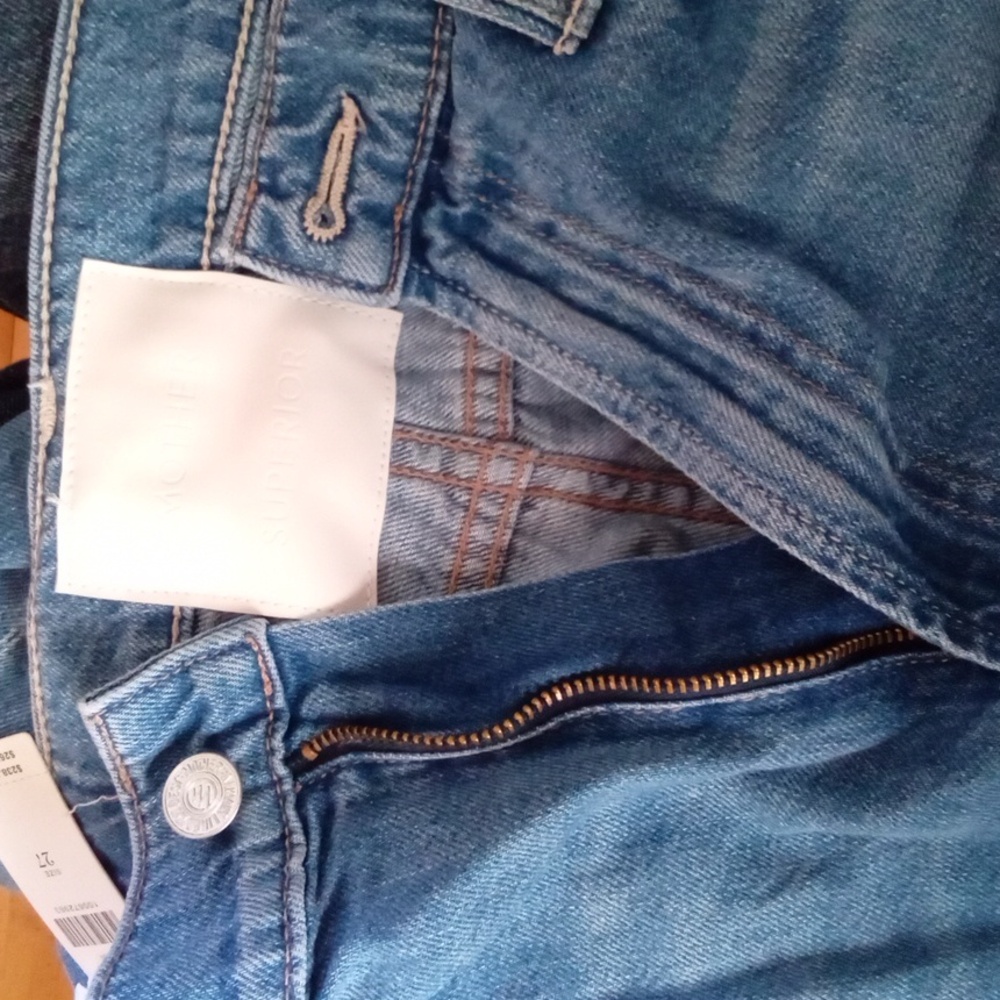 NWT Mother Denim The Dodger Sneak Wide Leg Blue Jeans 27 Tomorrow Never Knows - Picture 14 of 16